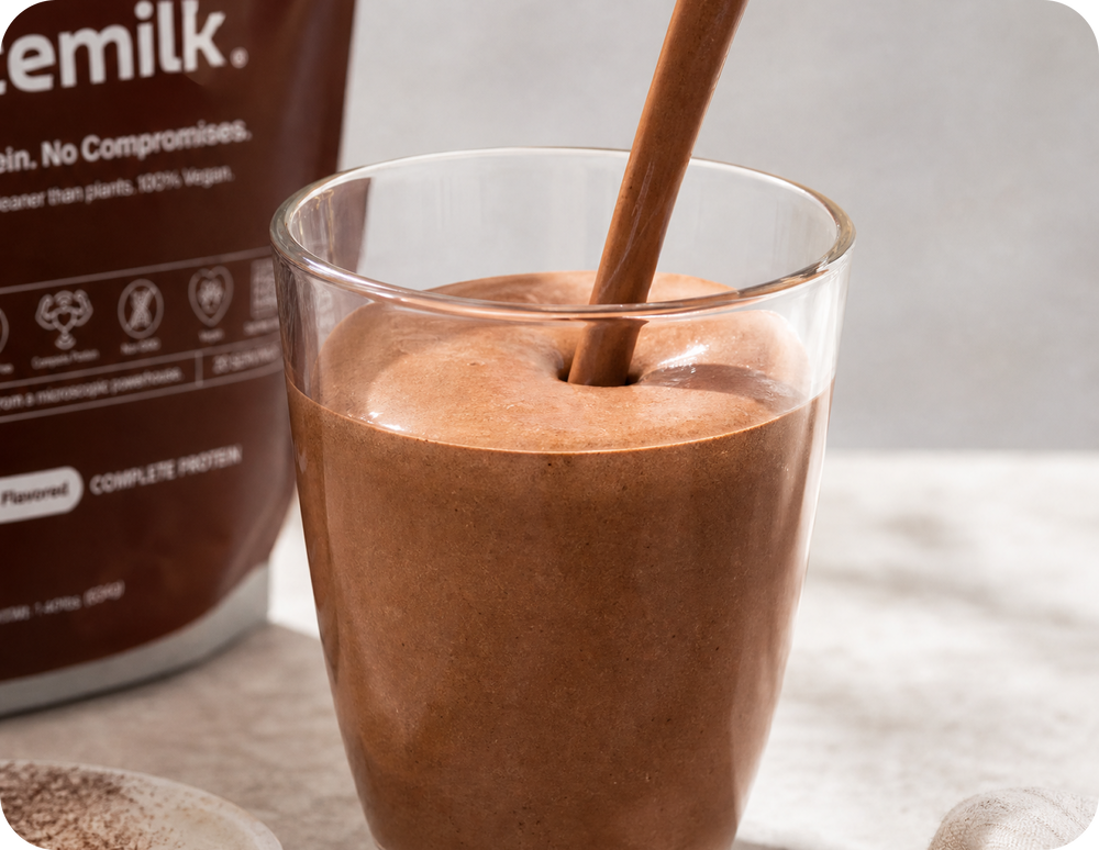 7. Mixes smooth and creamy — no chalky, gritty texture like other vegan proteins