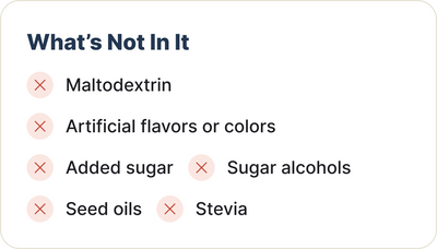 An “intentional” short ingredient list